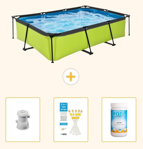 Piscina fuori terra rettangolare - 300x200x65 cm - 4 pezzi - SCB73