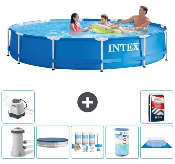 Piscina autoportante rettangolare - 366x76 cm - 8 pezzi - Modello S41738