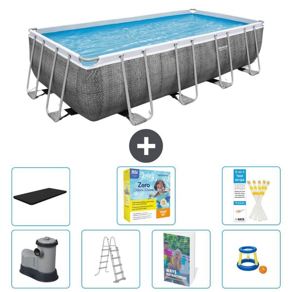 Bestway Power Steel, piscina rettangolare - 549x274x122 cm - 6 pezzi, modello S529
