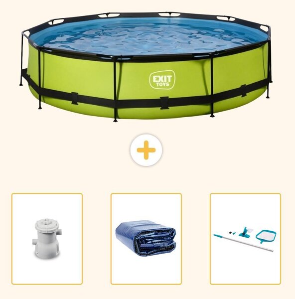 Piscina gonfiabile rettangolare - 360x76 cm - 4 pezzi - Modello SCB90
