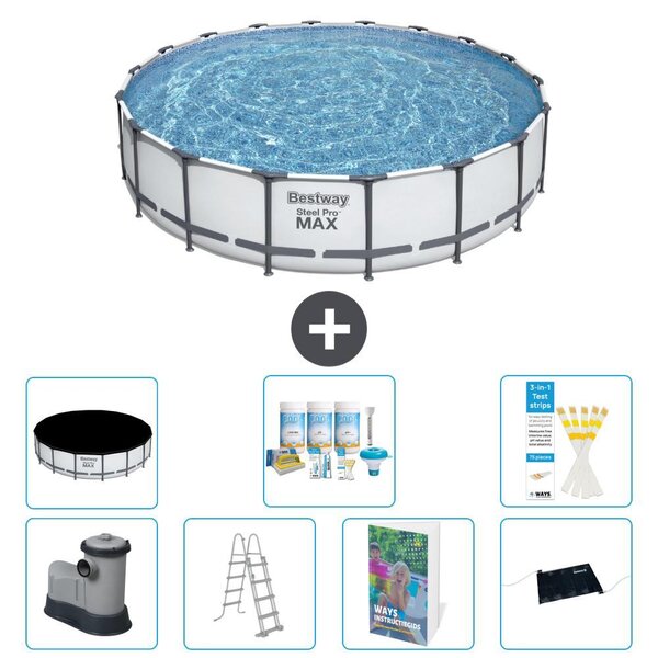 Bestway Steel Pro MAX, piscina in acciaio, forma rotonda - 549x122 cm - 6 pezzi, modello S632