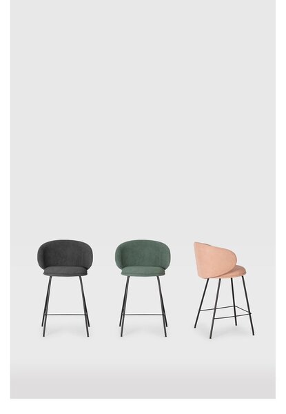 Set di sbagelli da bar in grigio scuro 2 pz (altezza della seduta 65 cm) Rush – Marckeric