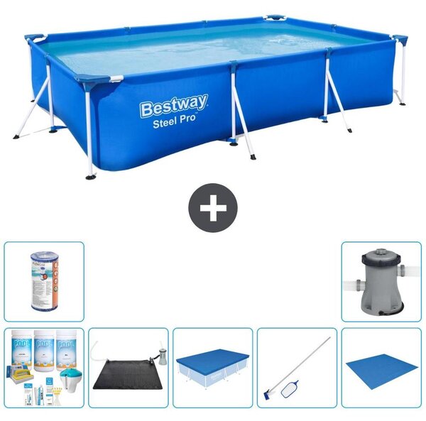 Bestway Steel Pro, piscina rettangolare - 300x201x66 cm - 8 pezzi - Modello S22243