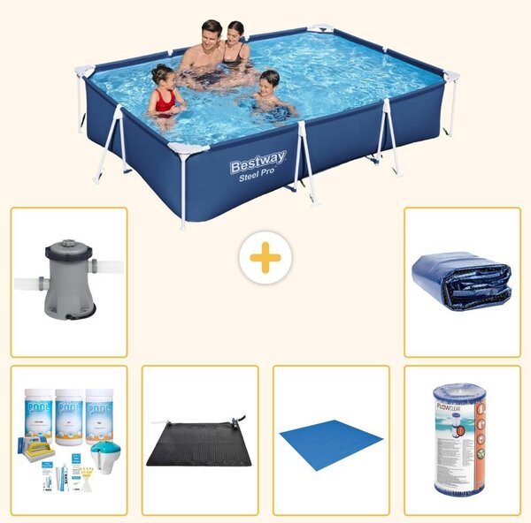 Bestway Steel Pro, piscina rettangolare - 300x201x66 cm - 7 pezzi - Modello S22252