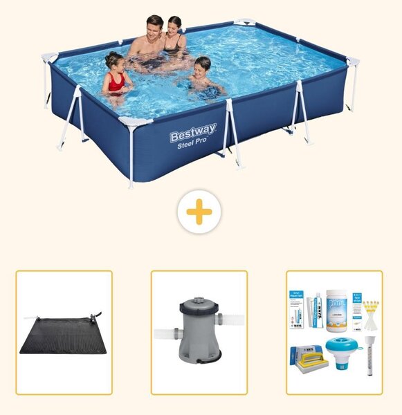Bestway Steel Pro, piscina rettangolare - 300x201x66 cm - 4 pezzi - Modello S22719