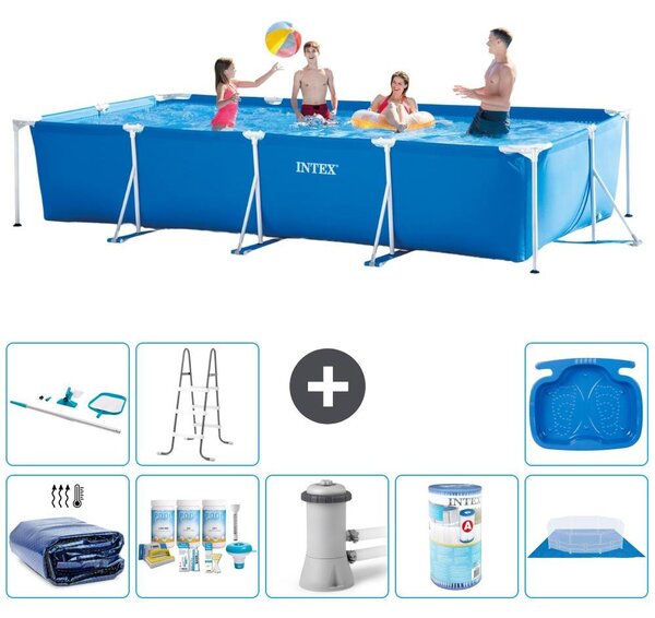 Piscina fuori terra rettangolare - 450x220x84 cm - 9 pezzi - Modello S30278