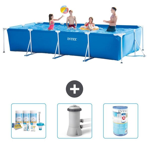 Piscina fuori terra rettangolare - 450x220x84 cm - Struttura in 4 parti - Modello S30241
