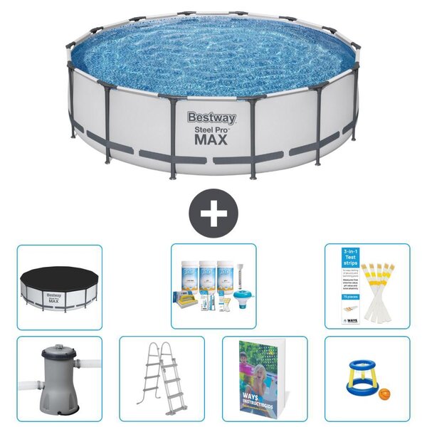 Bestway Steel Pro MAX, piscina in acciaio, forma rotonda - 427x122 cm - 6 pezzi, modello S548
