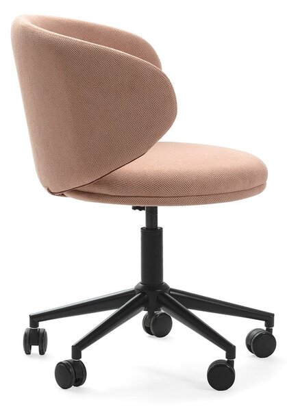 Sedia da ufficio rosa chiaro in imbottito Rush – Marckeric