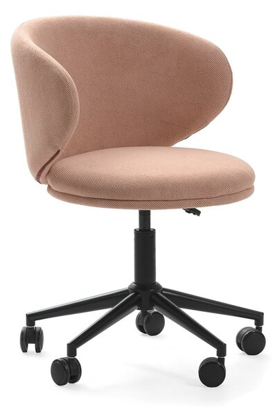 Sedia da ufficio rosa chiaro in imbottito Rush – Marckeric