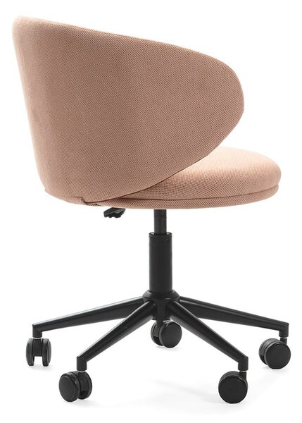 Sedia da ufficio rosa chiaro in imbottito Rush – Marckeric
