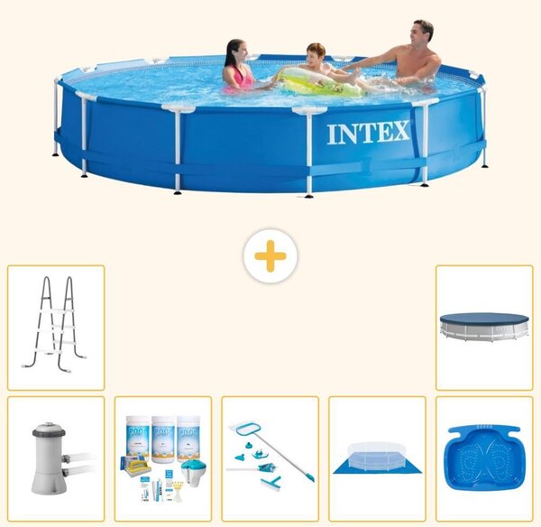 Piscina autoportante rettangolare - 366x76 cm - 8 pezzi - Modello S20476