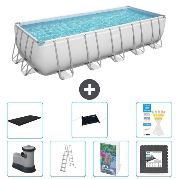Bestway Power Steel, piscina rettangolare - 640x274x132 cm - composta da 6 parti, modello S543