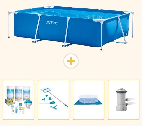 Piscina fuori terra rettangolare - 300x200x75 cm - 5 pezzi - Modello S20838
