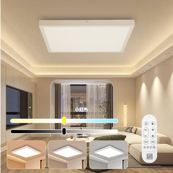 Immax NEO 07277L -Lampada LED dimmerabile da bagno FRAME 50W/230V IP44 Wi-Fi Tuya+RC