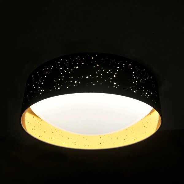 Plafoniera LED TULUZA LED/24W/230V diametro 40 cm nero