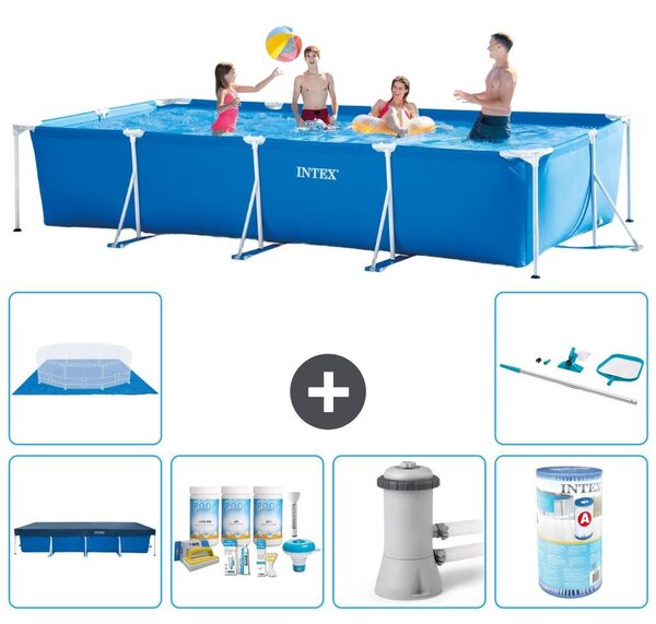 Piscina fuori terra rettangolare - 450x220x84 cm - 7 pezzi - Modello S30250