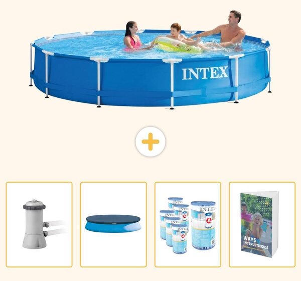 Piscina autoportante rettangolare - 366x76 cm - 5 pezzi - SCB111
