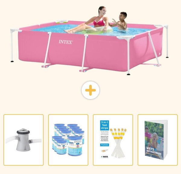 Piscina fuori terra rettangolare - 220x150x60 cm - 5 pezzi - Modello SCB123
