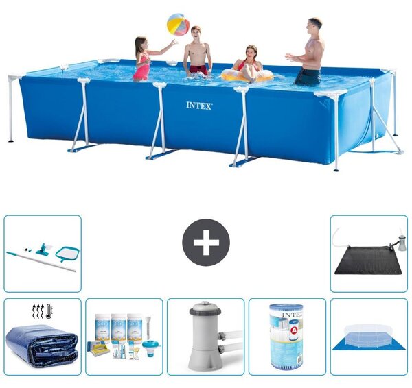 Piscina fuori terra rettangolare - 450x220x84 cm - 8 pezzi - Modello S30291