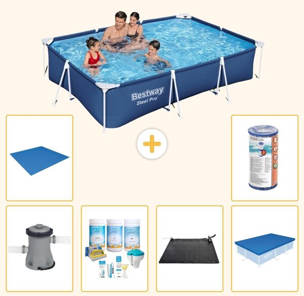 Bestway Steel Pro, piscina rettangolare - 300x201x66 cm - 7 pezzi - Modello S21562