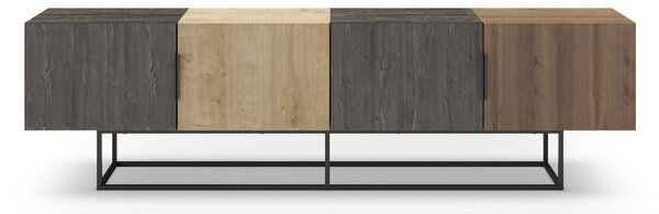 Tavolo TV in rovere colore naturale 200x55 cm Titan - Marckeric