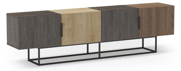 Tavolo TV in rovere colore naturale 200x55 cm Titan - Marckeric