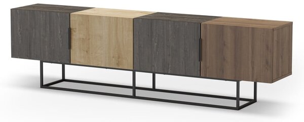 Tavolo TV in rovere colore naturale 200x55 cm Titan - Marckeric
