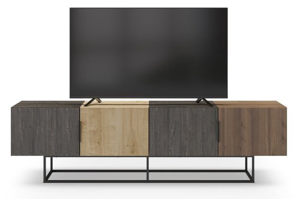 Tavolo TV in rovere colore naturale 200x55 cm Titan - Marckeric