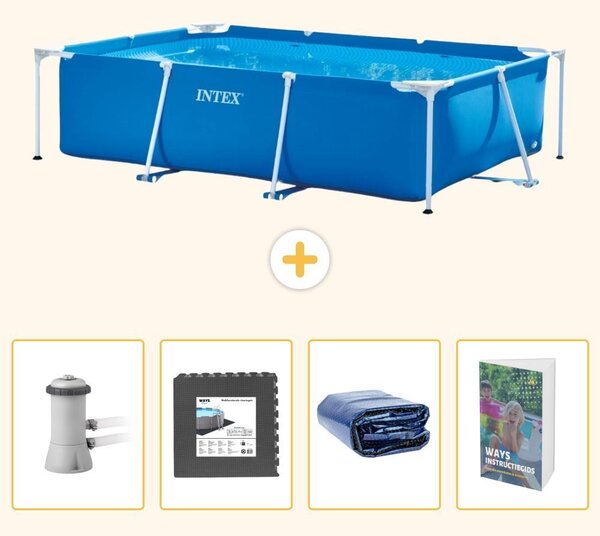 Piscina fuori terra rettangolare - 300x200x75 cm - 5 pezzi - Modello SCB121