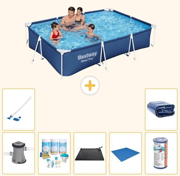 Bestway Steel Pro, piscina rettangolare - 300x201x66 cm - 8 pezzi - Modello S21569