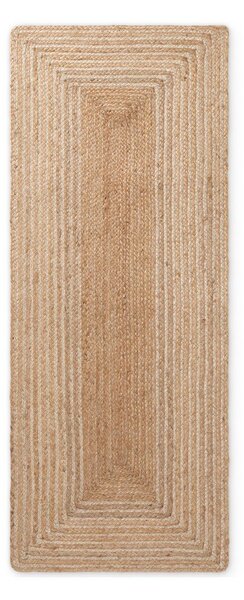 Passatoia di colore naturale/colore naturale chiaro in iuta reversibile/tessuta a mano 80x300 cm Juno – Hanse Home