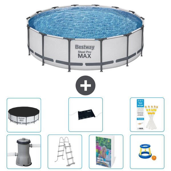 Piscina gonfiabile Bestway Steel Pro MAX, rotonda, 427x122 cm, composta da 6 parti, modello S559