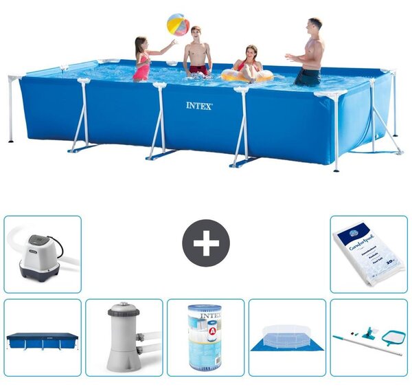 Piscina fuori terra rettangolare - 450x220x84 cm - 8 pezzi - Modello S30268