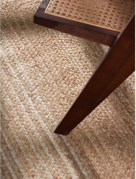 Passatoia di colore naturale/colore naturale chiaro in iuta reversibile/tessuta a mano 80x300 cm Juno – Hanse Home