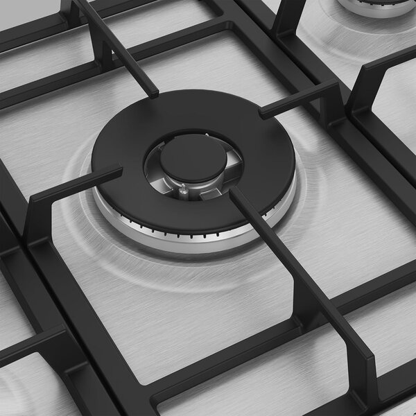 Beko Piano Cottura a Gas 5 Fuochi (1 Wok) 75 cm colore Acciaio - HIAW 75226 SXE