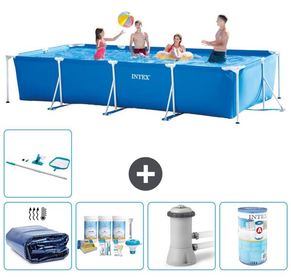 Piscina fuori terra rettangolare - 450x220x84 cm - composta da 6 elementi - modello S40248
