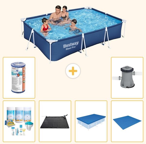 Bestway Steel Pro, piscina rettangolare - 300x201x66 cm - 7 pezzi - Modello S21546