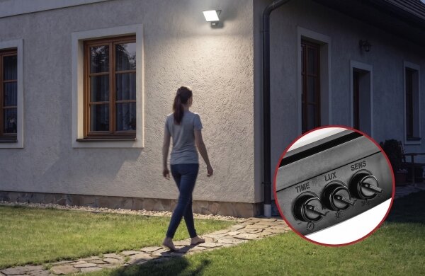 Proiettore LED con sensore di movimento TAMBO EVO LED/50W/230V 4000K IP44 nero