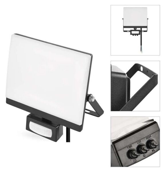 Proiettore LED con sensore di movimento TAMBO EVO LED/30W/230V 4000K IP44 nero