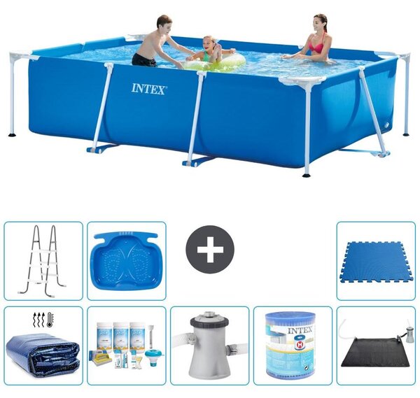 Piscina fuori terra rettangolare - 300x200x75 cm - 9 pezzi - Modello S30179
