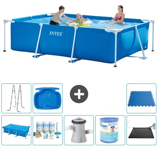 Piscina fuori terra rettangolare - 300x200x75 cm - composta da 9 elementi - modello S40218