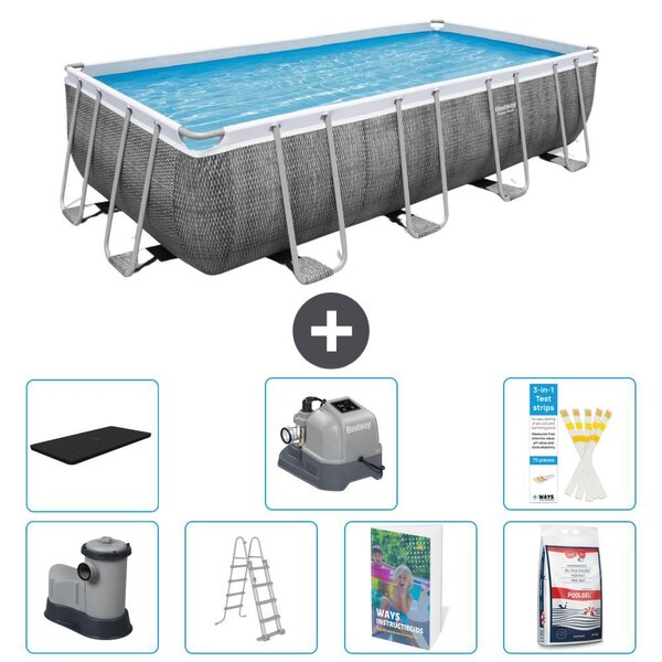 Bestway Power Steel, piscina rettangolare - 549x274x122 cm - composta da 6 parti, modello S649