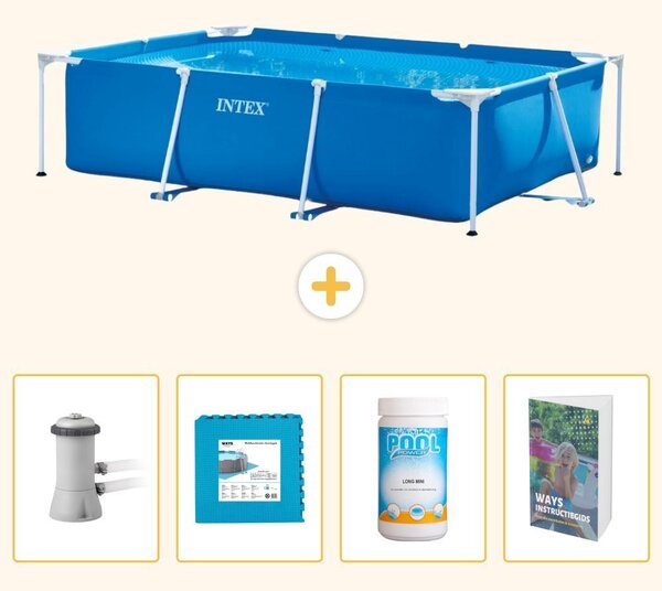 Piscina fuori terra rettangolare - 300x200x75 cm - 5 pezzi - Modello SCB130