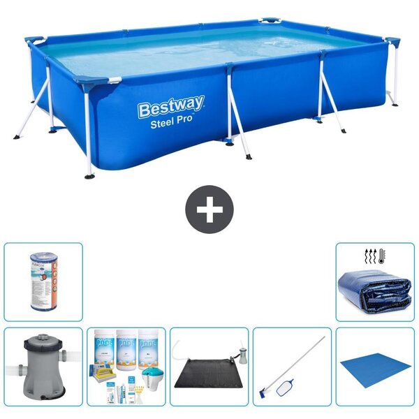 Bestway Steel Pro, piscina rettangolare - 300x201x66 cm - 8 pezzi - Modello S21568