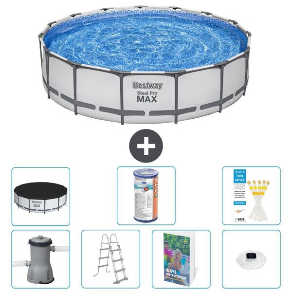 Piscina gonfiabile Bestway Steel Pro MAX, rotonda, 457x122 cm, composta da 6 parti, modello S622