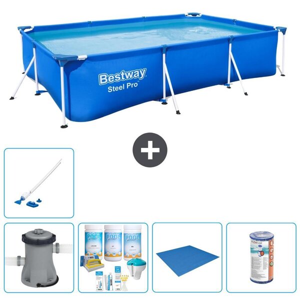 Bestway Steel Pro, piscina rettangolare - 300x201x66 cm - 6 pezzi - Modello S22089