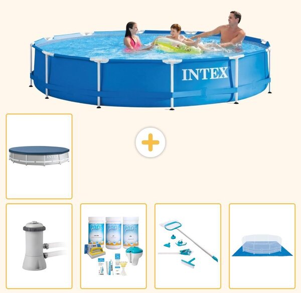 Piscina autoportante rettangolare - 366x76 cm - 6 pezzi - Modello S20472