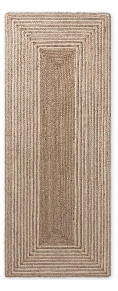 Passatoia colore naturale chiaro/colore naturale scuro in iuta reversibile/tessuta a mano 80x300 cm Juno – Hanse Home