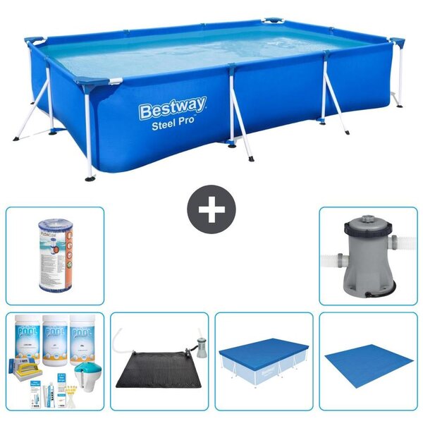 Bestway Steel Pro, piscina rettangolare - 300x201x66 cm - 7 pezzi - Modello S21546